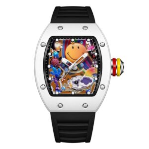 Tonneau Sports Watch – Quartz Movement with Silicone Strap