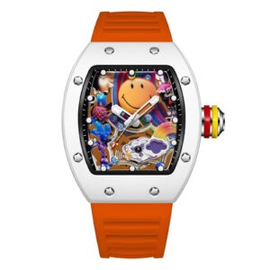 Tonneau Sports Watch – Quartz Movement with Silicone Strap