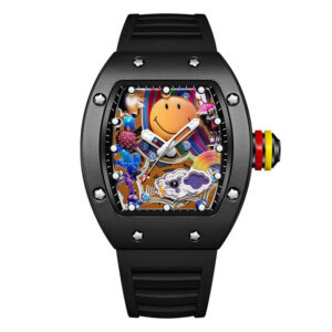 Tonneau Sports Watch – Quartz Movement with Silicone Strap