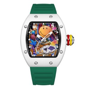 Tonneau Sports Watch – Quartz Movement with Silicone Strap