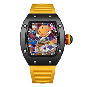 Tonneau Sports Watch – Quartz Movement with Silicone Strap